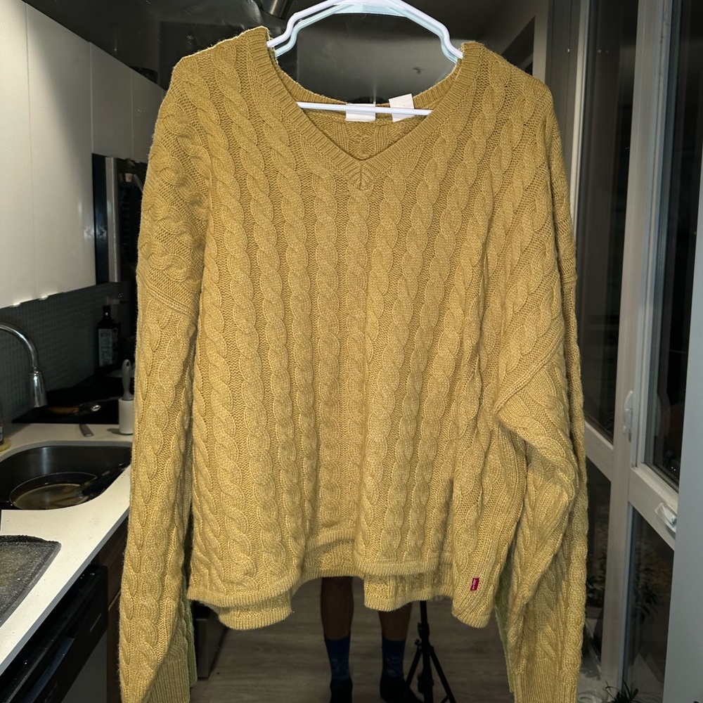Rae Crop Wool Blend V-Neck Sweater